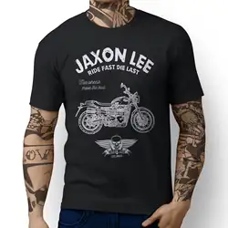 JL Ride Триумф Street скремблер вдохновил мотоцикл художественная футболка