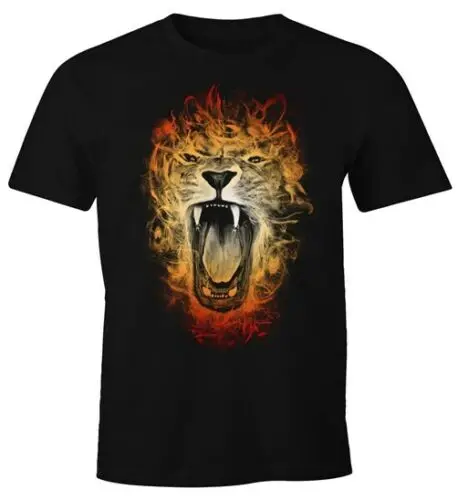 Футболка геррен Lowe Lion Inferno Веселая Moonworks®2019 Красивые футболки Топ Летняя мода T