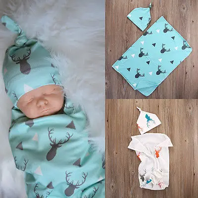 Для Новорожденных Для маленьких мальчиков девушка олень мягкий стрейч Обёрточная бумага для пеленания Одеяло Для ванной Полотенца