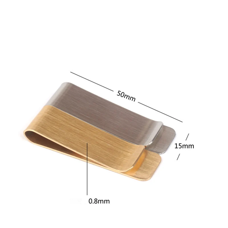 Fashion Metallic Money Clip Wallet Men Simple Gold Silver Dollar Cash Clamp Holder Wallet Man Gift