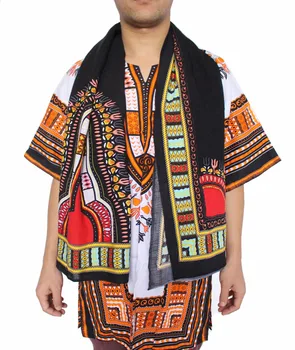 

150*85cm Unisex Dashiki Scarf Kente Print Dashiki Hippie Boho African Traditional Scarf