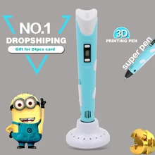 3D Печать Ручка LED/ЖК-ДИСПЛЕЙ Контроля Температуры 3D Pen Рисунок Живопись Pen With Filament Творческий Подарок Для Малыша, DIY 1.75 мм ABS/PLA