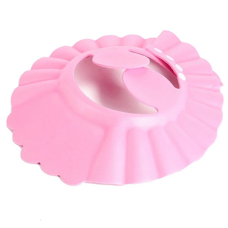 1 шт. регулируемый безопасный шампунь детская шапочка для душа Мытье Ванны защита волос мягкая шапка для детей - Цвет: Pink