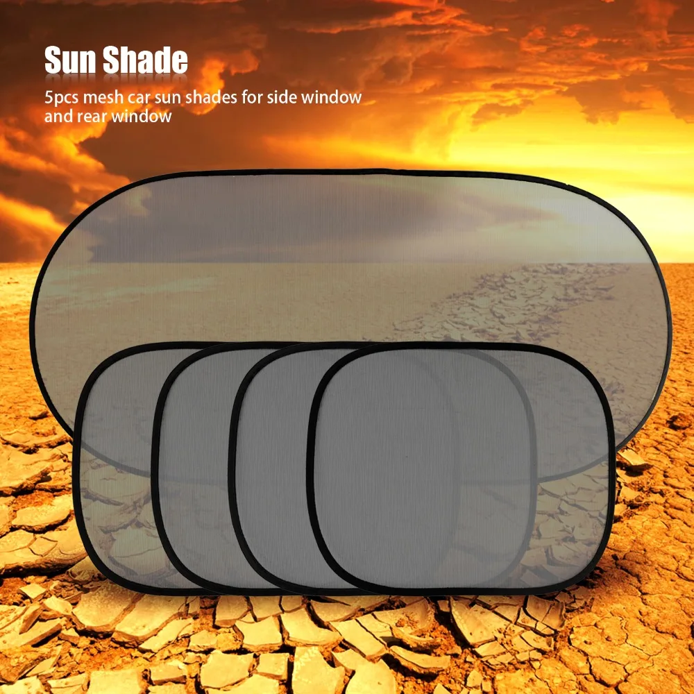 5 шт. 3D фотокаталитическая сетка солнцезащитный козырек оконный экран от солнца с присоской передний задний боковой занавес для автомобиля стильные чехлы солнцезащитный козырек