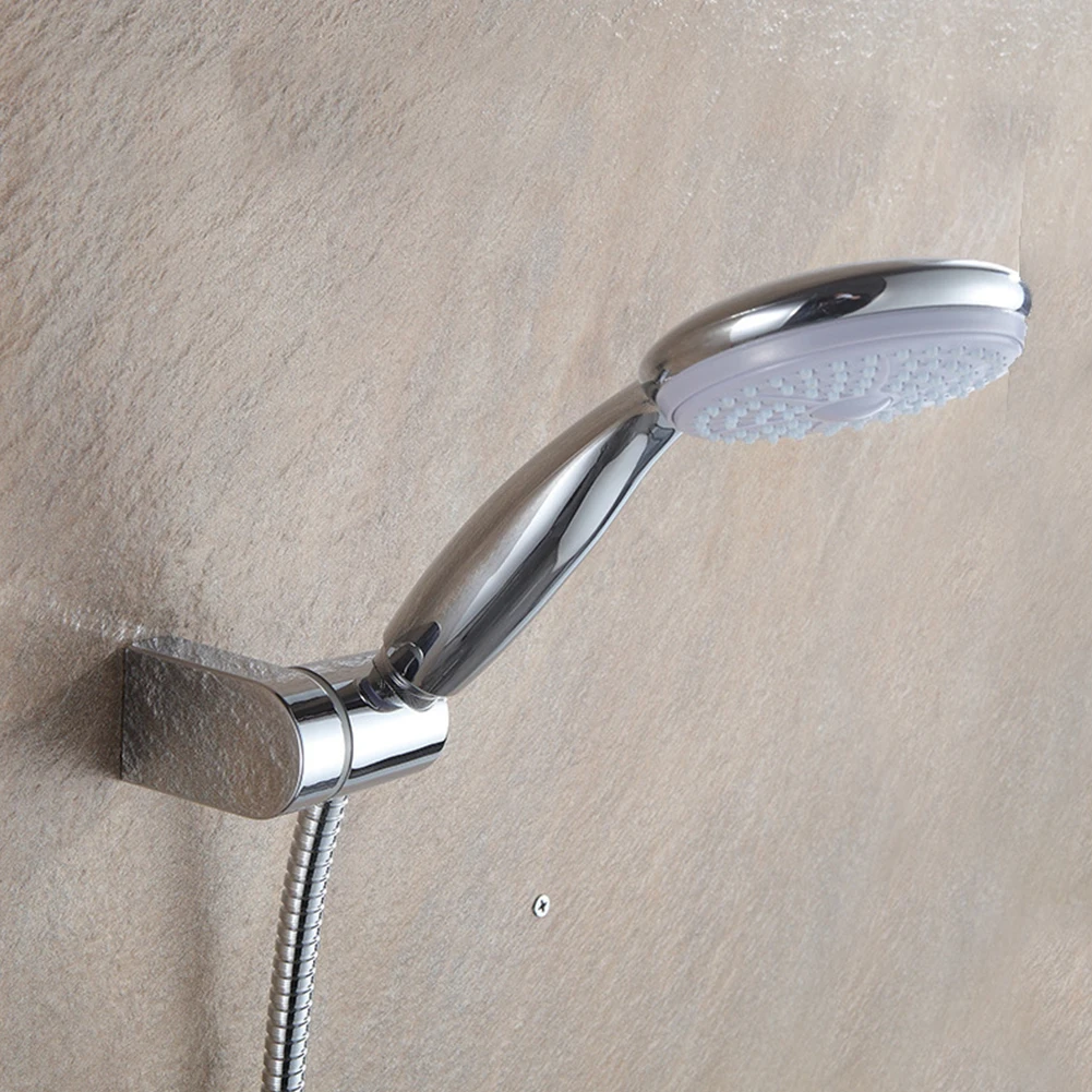 Ручной для ванной полированный хромированный держатель душевой головки кронштейн Регулируемая Вешалка современное крепление на стену ползунок ABS