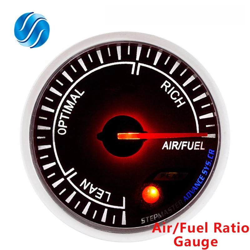 DRAGON GAUGE Air / Fuel Ratio Car Gauge 60mm LEAN OPTIMAL RICH Mechanical Meter White Dial Face Silver Bezel 12V | Автомобили и