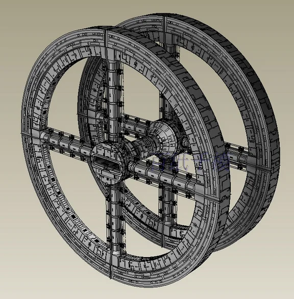 Космическая станция 3d Бумага модель