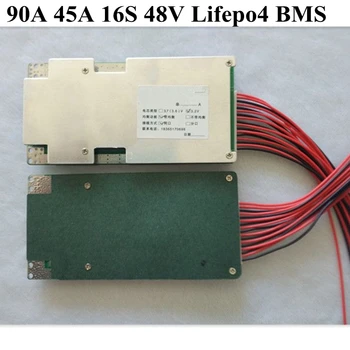 

Bms 16s 48v 45A Bms Lifepo4 90A Bms Pcm Battery Protection Board Balance Function for 48v 1500w 4000w Motor E Bike Ev Battery