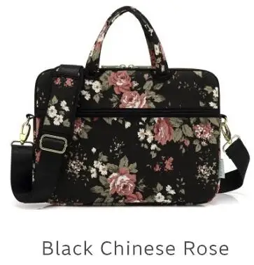 Новинка, сумка-мессенджер бренда Kayond, сумка, чехол для ноутбука 1", 14", 1", 15,6", для MacBook 13,", 15,4 дюймов, Прямая поставка - Цвет: Black Chinese Rose
