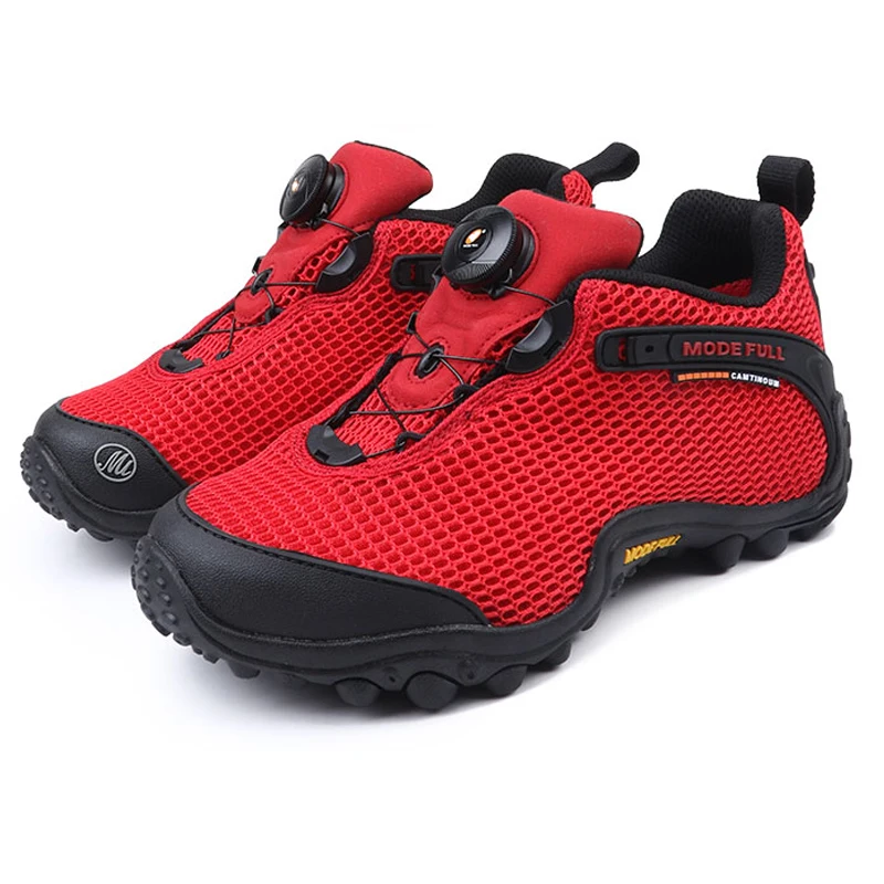 Mode Full Hiking Shoes Women Breathable Mesh Black Blue Red Pink Contrast Color Outdoor Shoes