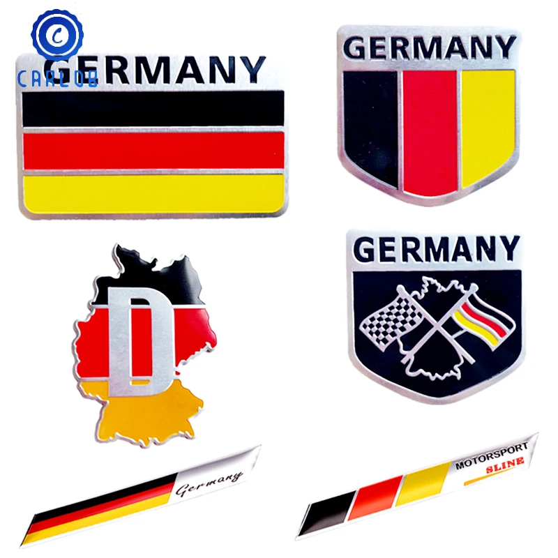 

CARLOB 3D Metal Car And Motorcycle Body Sticker Germany German Flag Badge Emblem Deutsch For Benz VW Audi
