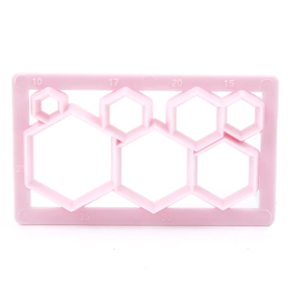 

Hexagon Geometry Fondant Cookie Cutter Cake Mold Biscuit Confectionery Decorating Tools Baking Moulds for Sugarcraft