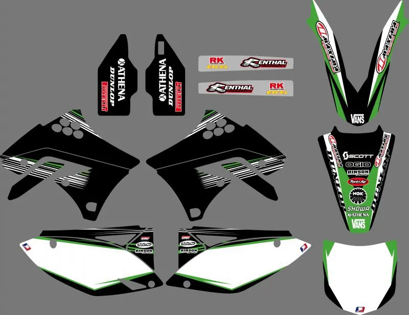 GRAPHICS BACKGROUNDS DECALS STICKERS Kits for KAWASAKI KX250F KXF250 2009 2010 2011 2012 KXF 250 KX