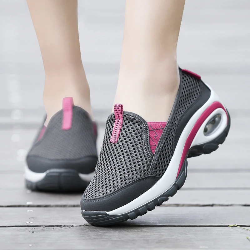

Sneakers Women fashion Casual shoes Woman wedge shoes Breathable mesh outdoor Air damping zapatos mujer light tenis feminino