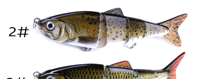 Fishing Lure 4 Segments Jointed Sections Swimbait Pesca Artificial Lure Treble Hooks 12cm 16.8g Pike Perch Fishing Tackle (10)