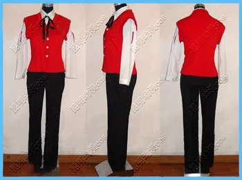 

Persona 4 Mada Akihiko Cosplay Costume uniform red set customized