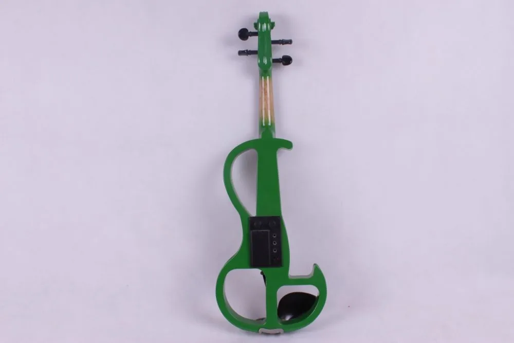 4/4 электрическая скрипка 4 струны зеленого цвета#2 товар является цветом, если вам нужен другой цвет, пожалуйста, сообщите мне
