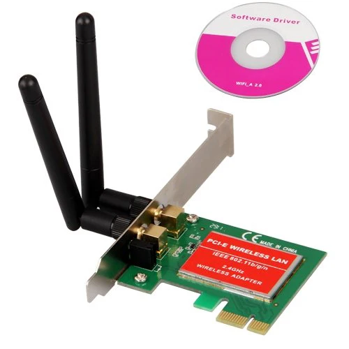 Горячий PCI Express PCI-e 300 Мбит IEEE 802.11b/g/n беспроводной адаптер Wi-Fi