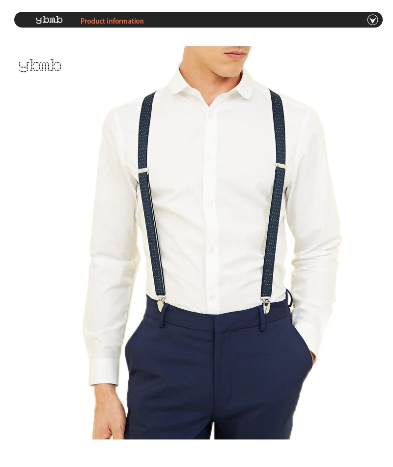 WELROG 50MM Wide Men Trouser Braces X Shape Adjustable Elasticated Heavy Duty with Strong Metal Clips