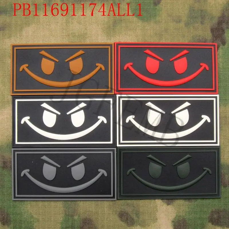 

SealTeam Smiley Face Morale Military Tactics 3D PVC patch Badges