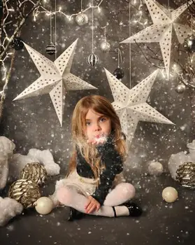 

Photography Backdrops Vinyl Photo Backgrounds Snowflake Christmas star Baby Newborn Child Wedding studio props backdrop F-2213