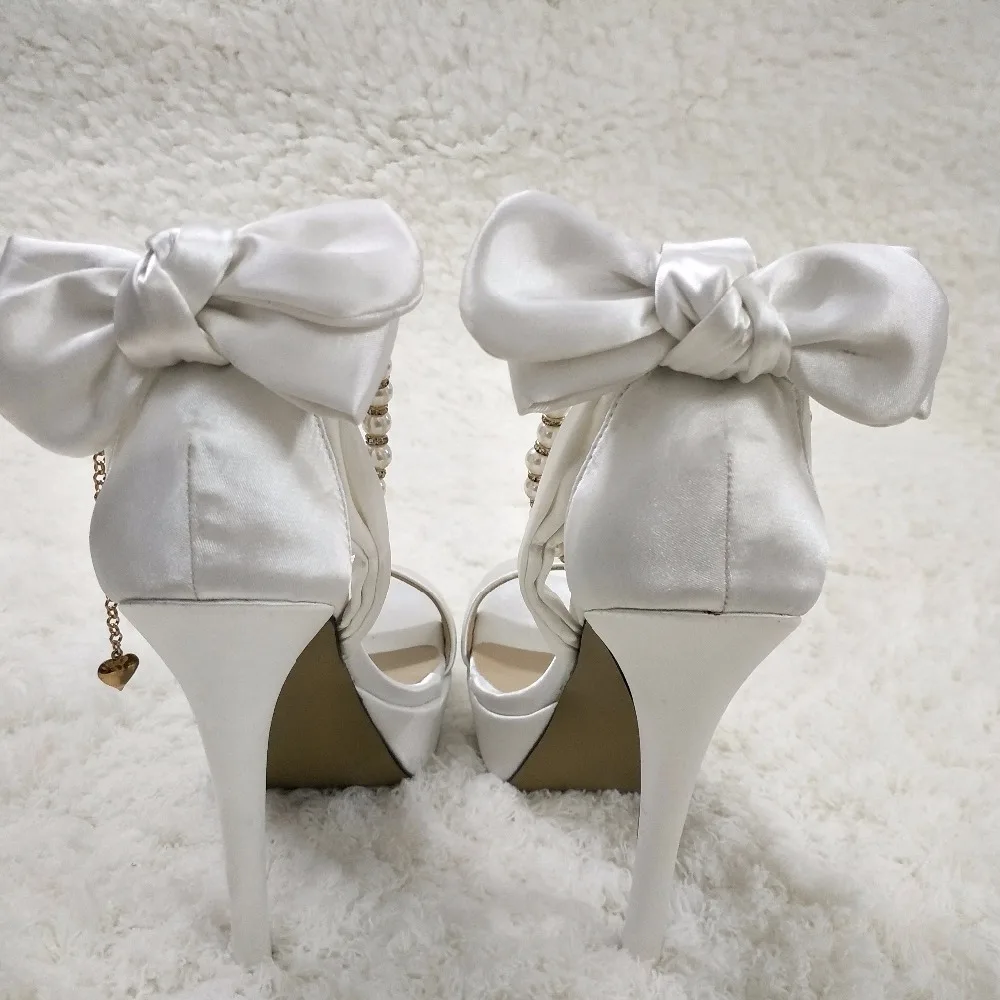 CHMILE CHAU/свадебные сандалии для невесты; женская обувь на платформе и высоком каблуке-шпильке; Zapatos Para Mujer Sandalias de Tacon Alto Novia 3463SL-f8