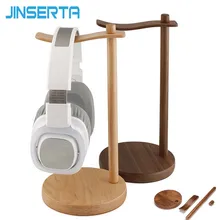 JINSERTA Headphone Holder Wooden Practical Stand Headset Show Shelf Universal Headphones Support Device Accessories Gift