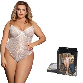 

Bodycon Women Bodysuits Strap Plus Size Rompers Striped Black White Overalls For Women Elegant Lace Sexy Body Feminino RW80536