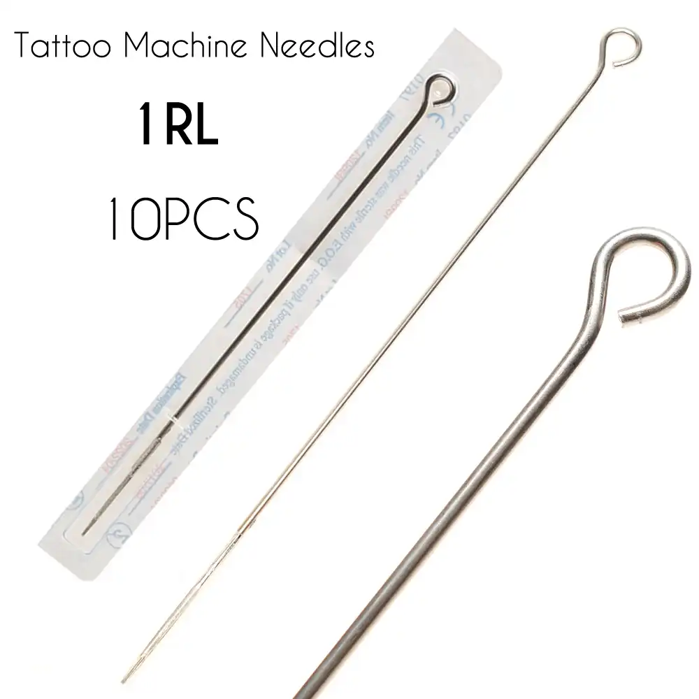 10pcs 1rl Tattoo Needles Round Liner Body Art Tattoo Machine Needles Stick Poke Stainless Steel Disposable Sterile Needles Tattoo Needles Aliexpress [ 1000 x 1000 Pixel ]