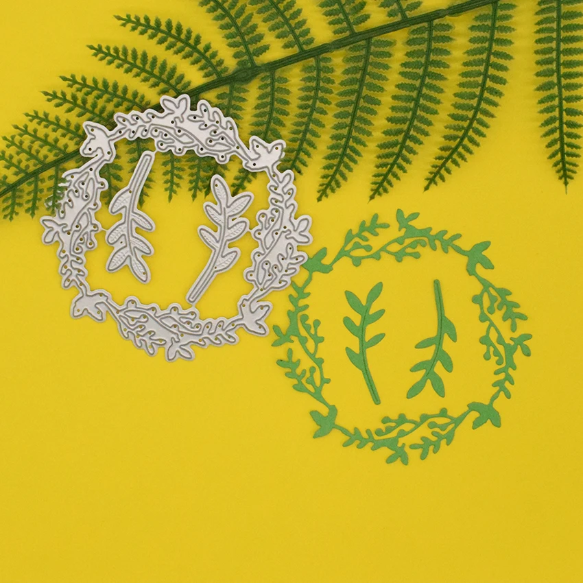

Leaves Flower Olive Branch Metal Cutting Dies Stencils For Scrapbooking Embossing Cutting Dies Template Folder Cards DIY DC-013