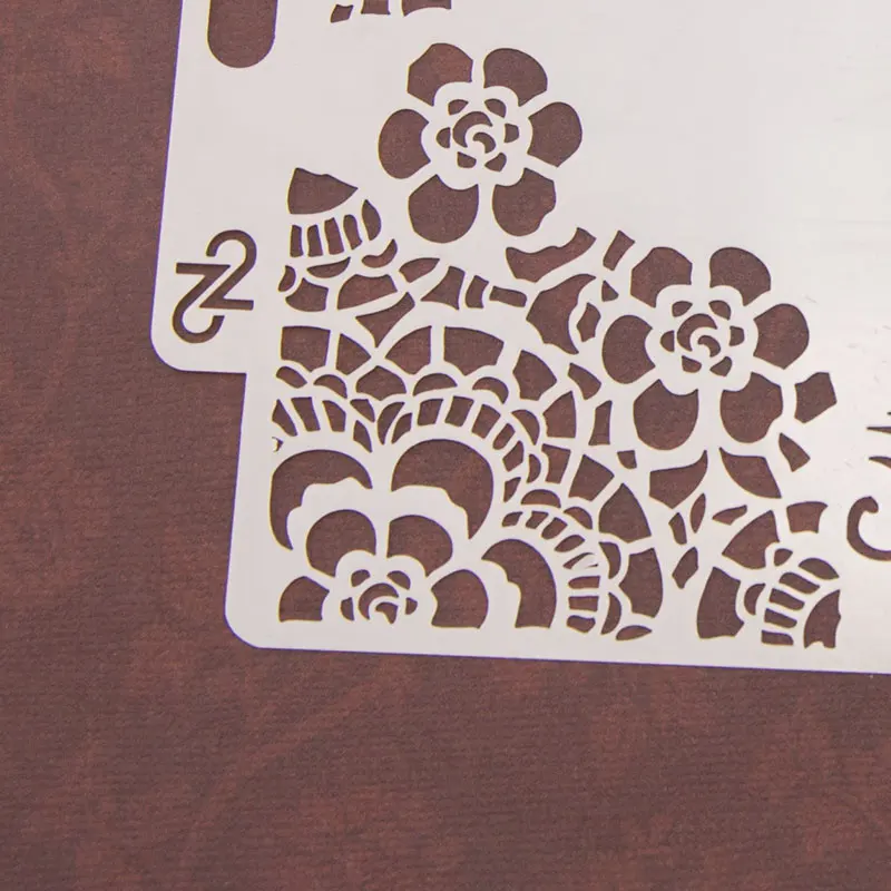 13 см цветочный край Многослойные трафареты настенная живопись штампованная для скрапбукинга рельефная декоративная альбомная бумага шаблон карты