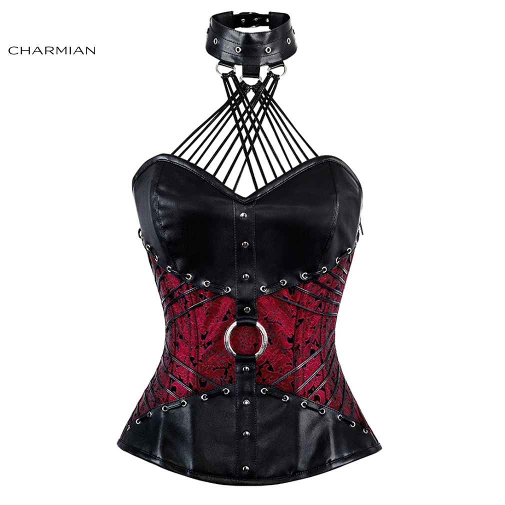 Buy Charmian Women's Gothic Halter Steampunk Corset
