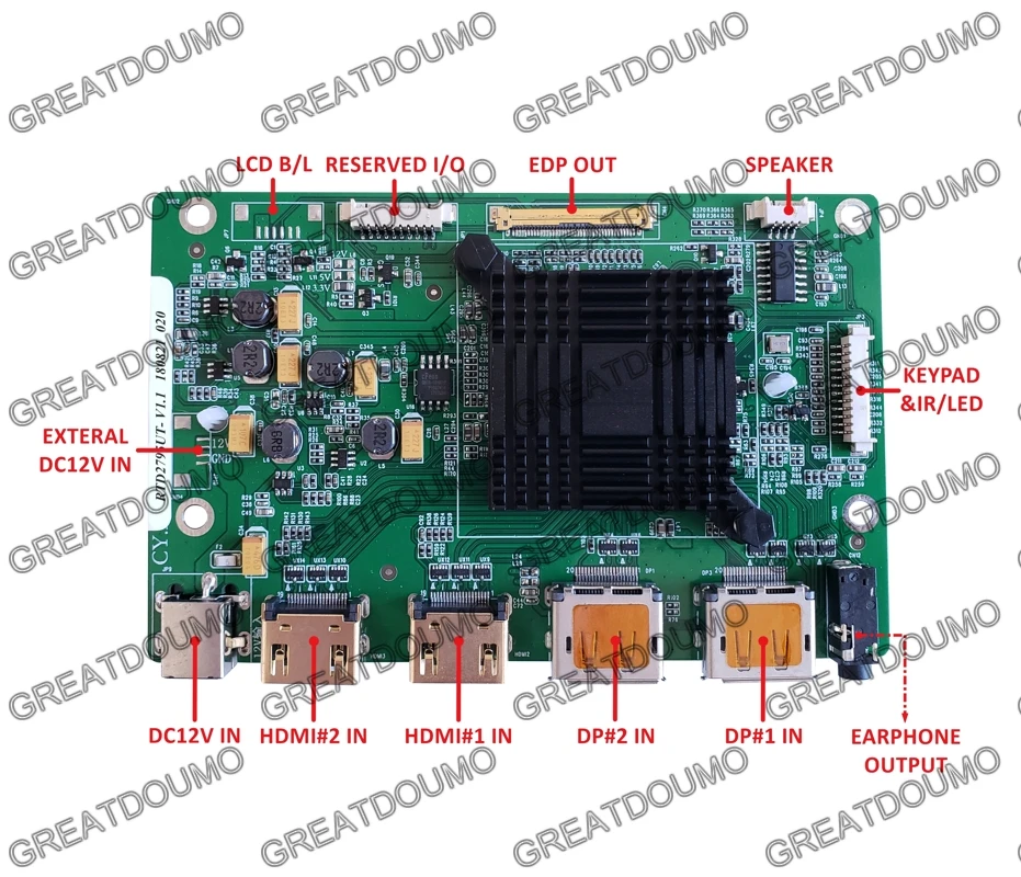  4k controller drive board support 40p edp 4K screen HDMI DP RTD9514 support Pixel Format 3840x2160 