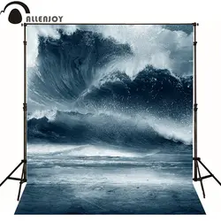 Allenjoy фото фон натуральный темно-синие океанских волн фотографии новорожденных фонов 10x10ft