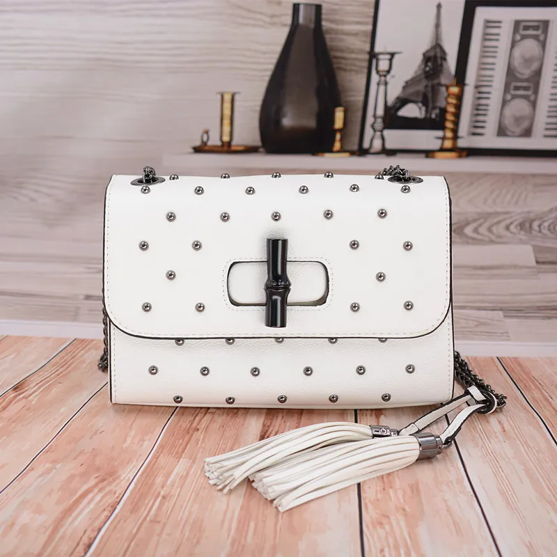 Small White Leather Handbags