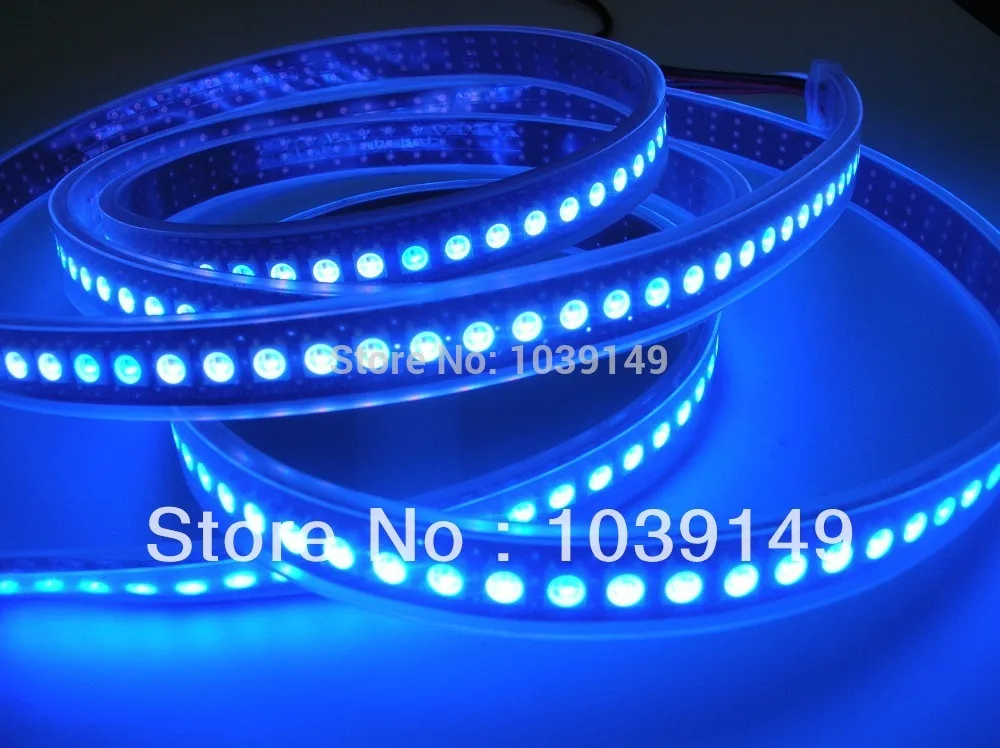 

Full color digital WS2811 LED Strip;144LEDs/m;144ic/m;2M/roll;Black PCB;silicon tube IP67;DC5V input;144pcs WS2811 ic Built-in