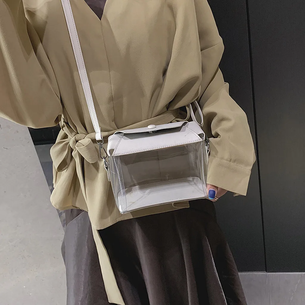 Мода леди личности прозрачный желе цепи плеча диких сумка прозрачный желе мешок дропшиппинг Apr10