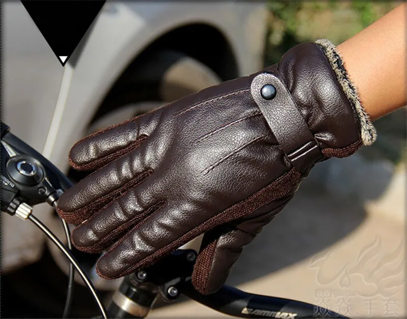 WEST BIKING для мужчин из искусственной кожи Guantes Ciclismo зима полный палец толстые вождения мотоциклетные флис Luva велосипед велосипедные перчатки