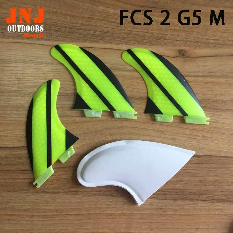 

FREE SHIPPING FCS 2 G5 M fins with fiberglass honey comb material for surfing (Tri-set)G5 FCS 2