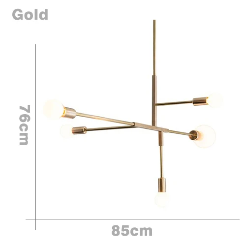 Скандинавские современные подвесные светильники черный и золотой Гостиная Кабинет спальня подвесной светильник использовать E27 светодиодный лампочка - Цвет корпуса: Gold