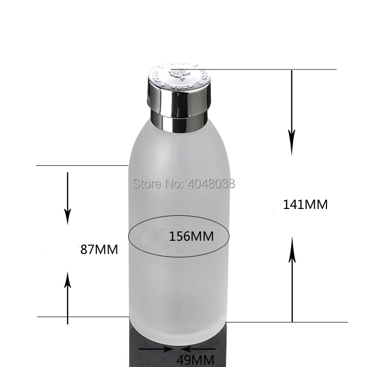 Refillable Cosmetic Container Frosted Glass Toner Bottle with Inner Plug Empty Portable Makeup Astringent Refillable 120ML 5 PCS