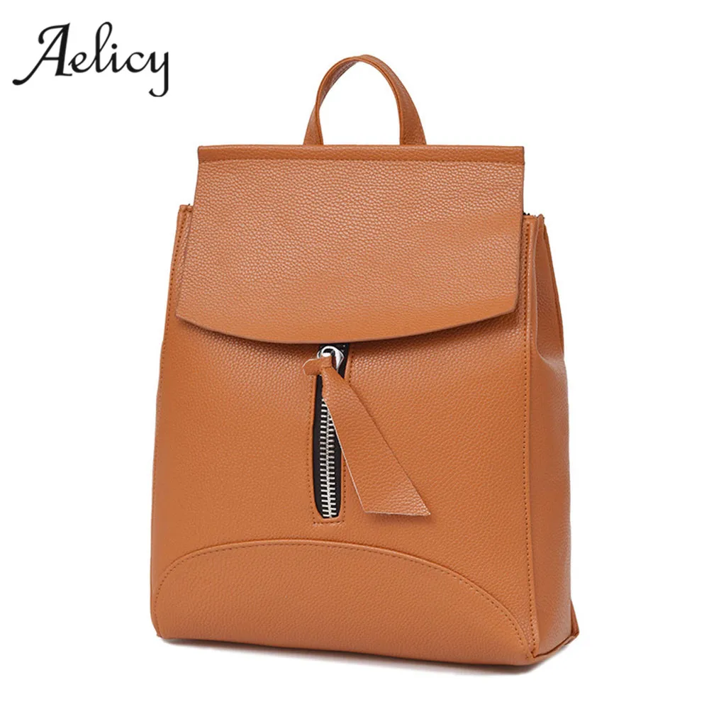 

Aelicy High Quality Women's PU Leather Backpacks School Rucksack for Girls Ladies Travel Shoulder Satchel Bag Bolsa Feminina