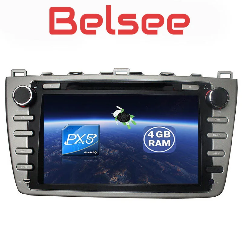 Perfect Belsee for Mazda 6 2008 2009 2010 2011 2012 Android 8.0 Car Radio Head Unit GPS Navigation Stereo Auto Multimedia Player 8 Core 5
