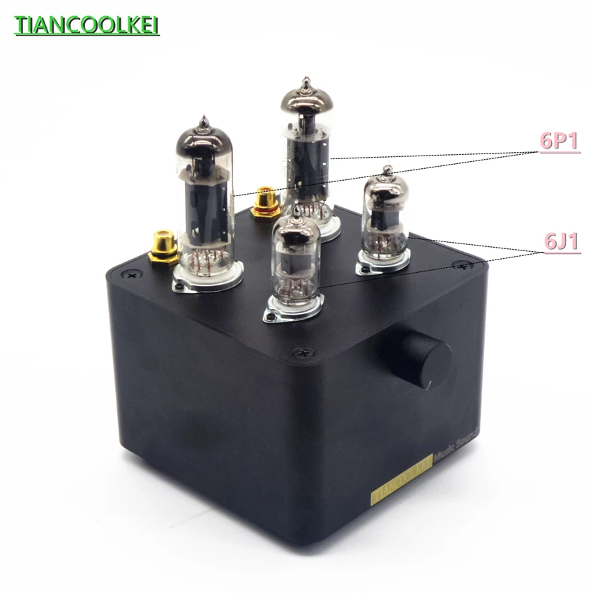

TIANCOOLKEI PJ1 DC12V Single - ended vacuum tube audio power amplifier 6P1 Collocation 6J1 tube Preamplifier With power supply