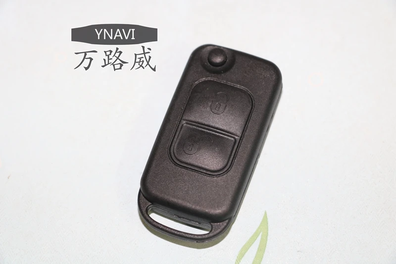 

YNAVI 2 Buttons Modified Flip Folding Shell Remote Key Shell Case With Hu64 Blade For Mercedes For Benz SLK E113 C E S