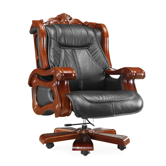 leather black leather executive chair boss chair cowhide leather