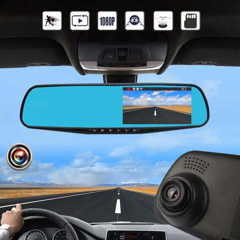 VEHEMO HD 3 9 Inch Car DVR font b Camera b font Dash Cam Support TF