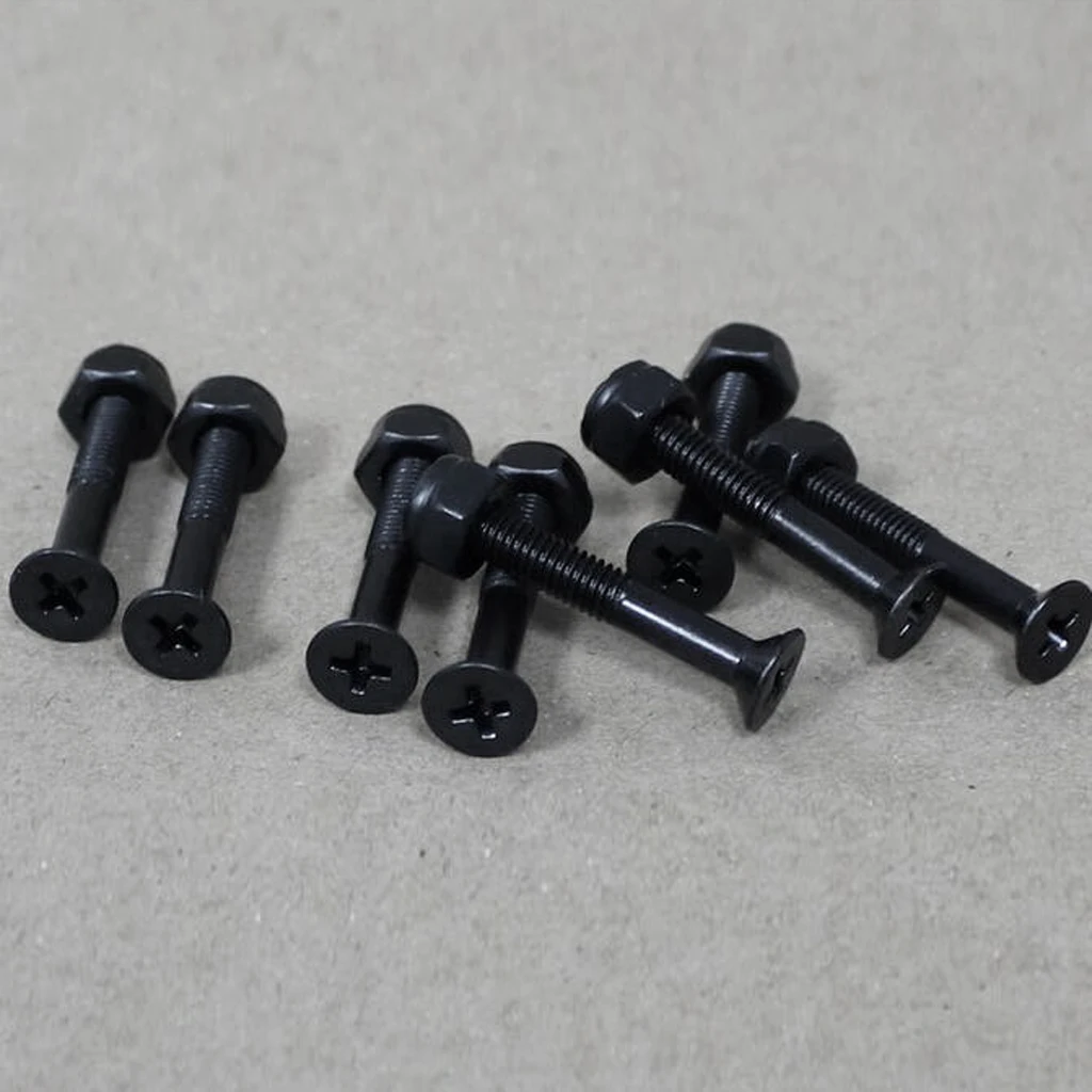 Set of 8pcs Skateboard Hardware Screw Set / Longboard Screws