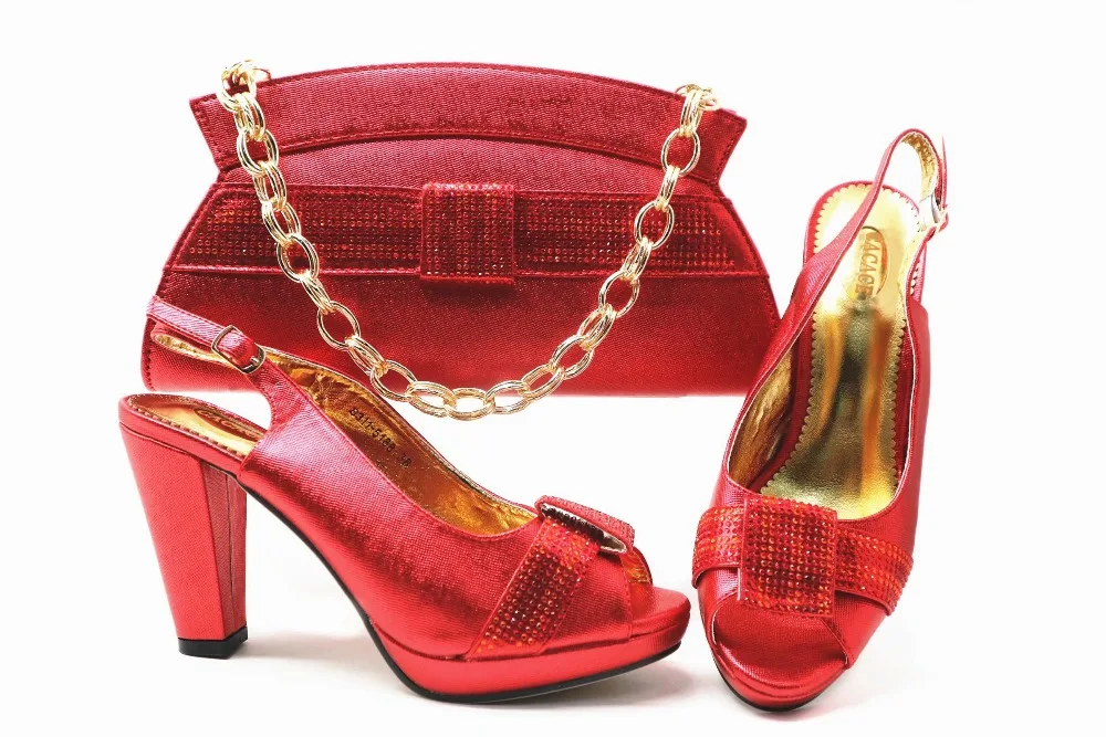 red shoes and bag