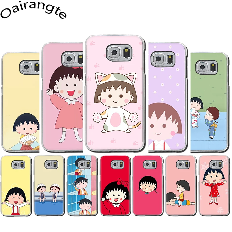 Chibi Maruko-chan жесткий чехол для телефона для samsung S6 S7 край S8 S9 S10 плюс S10e Note 8, 9, 10, M10 M20 M30 M40